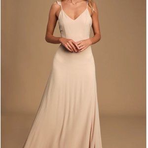 Lulu's Blush Bridesmaid Dress